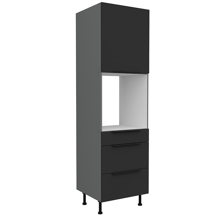 Kuchyňská skříňka Aria BL/ANT Anti Fingerprint 60DPS-215 1F 3S