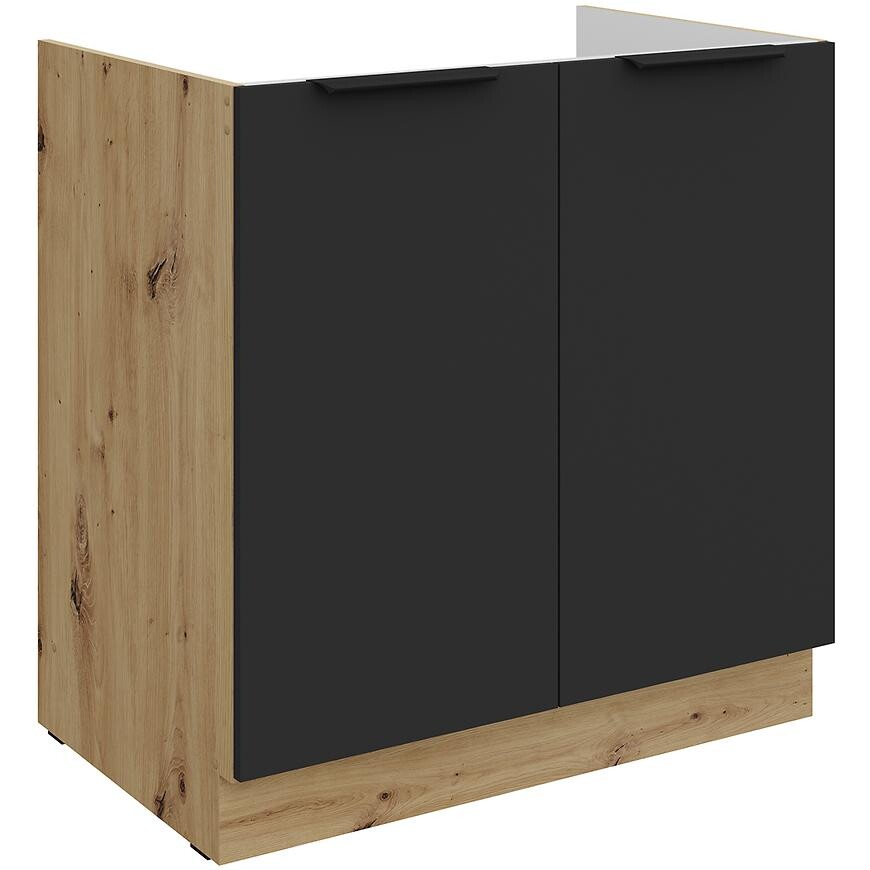 Kuchyňská skříňka Aria BL/AR Anti Fingerprint 80zl 2f Bb