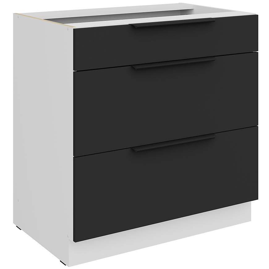 Kuchyňská skříňka Aria BL/WH Anti Fingerprint 80d 3s Bb