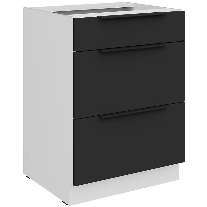 Kuchyňská skříňka Aria BL/WH Anti Fingerprint 60d 3s Bb