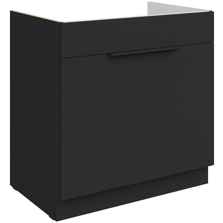 Kuchyňská skříňka Aria BL/BL Anti Fingerprint 80zl 1s Bb