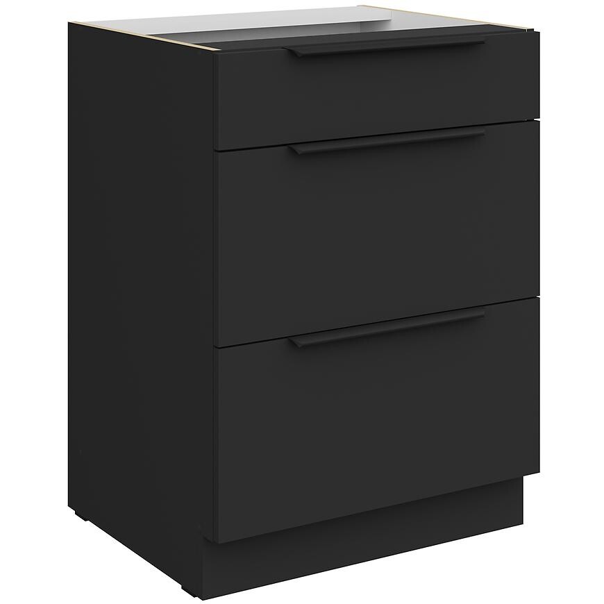 Kuchyňská skříňka Aria BL/BL Anti Fingerprint 60d 3s Bb