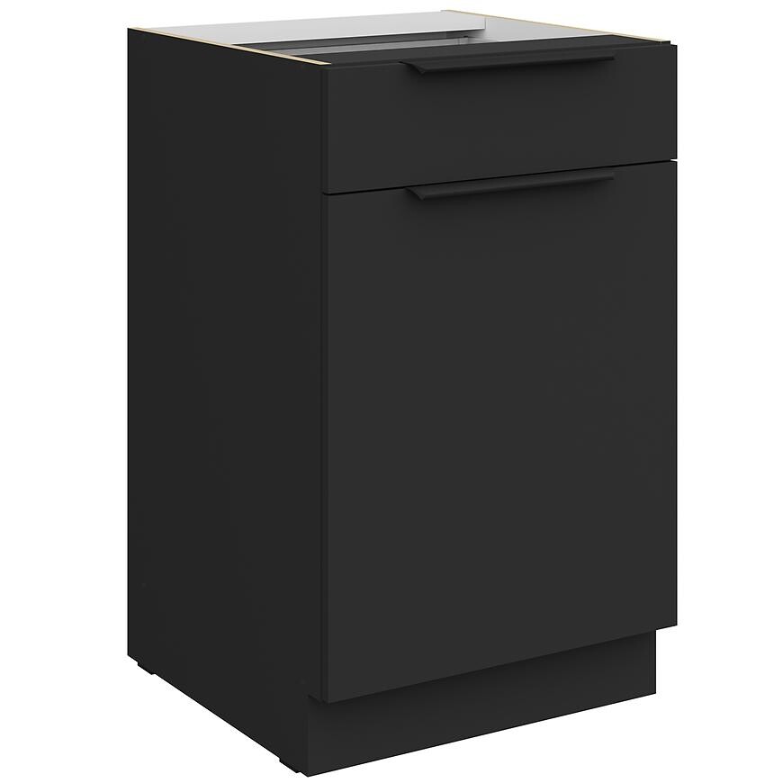 Kuchyňská skříňka Aria BL/BL Anti Fingerprint 50d 1f 1s Bb