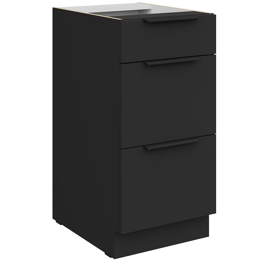 Kuchyňská skříňka Aria BL/BL Anti Fingerprint 40d 3s Bb