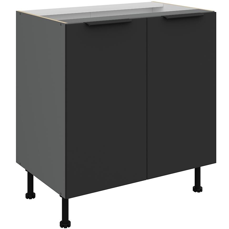 Kuchyňská skříňka Aria BL/ANT Anti Fingerprint 80d 2f Bb