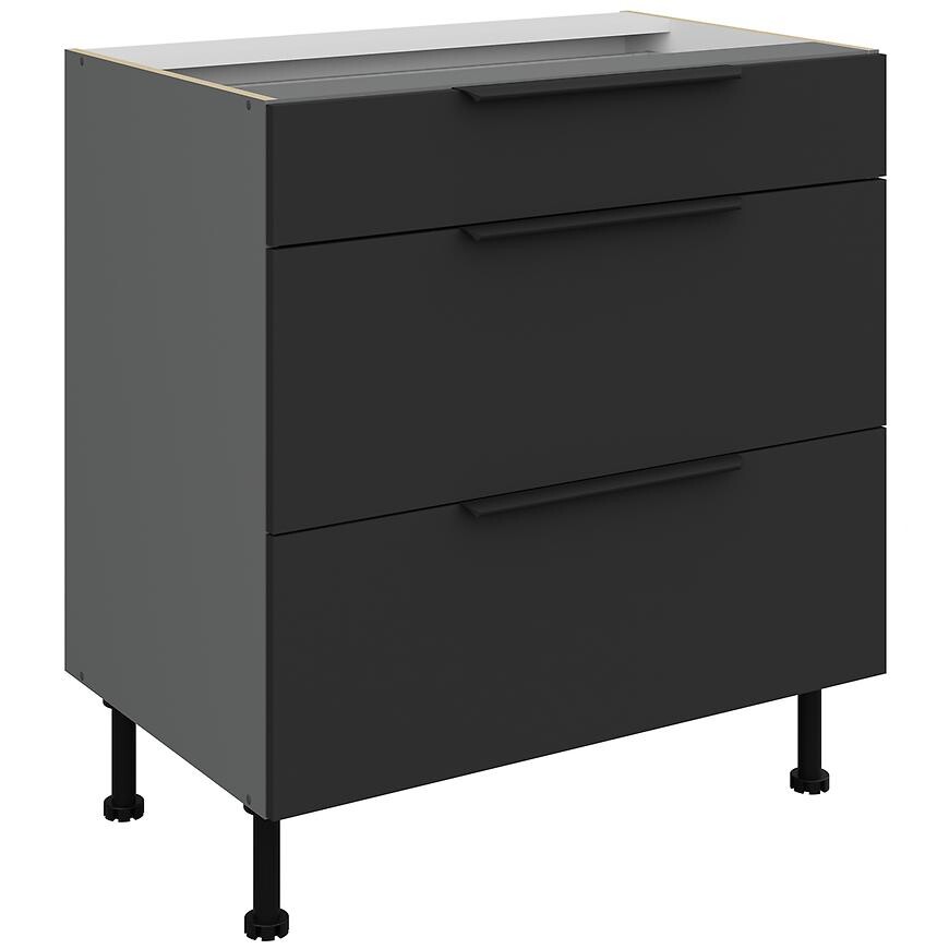 Kuchyňská skříňka Aria BL/ANT Anti Fingerprint 80d 3s Bb