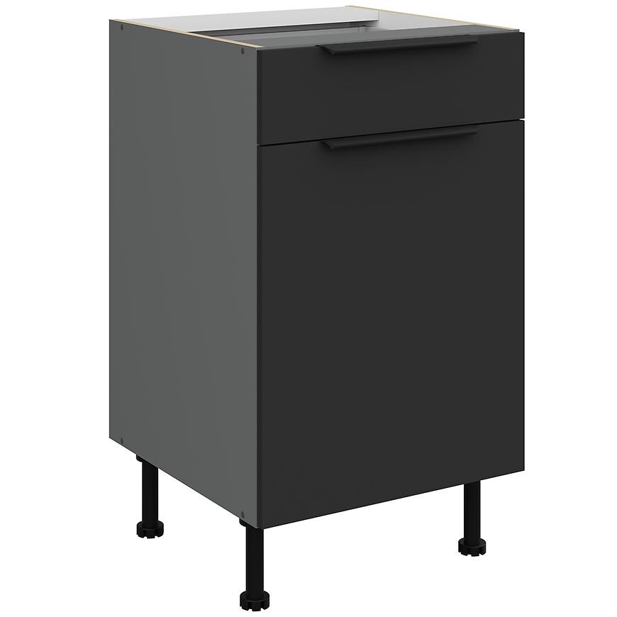 Kuchyňská skříňka Aria BL/ANT Anti Fingerprint 50d 1f 1s Bb