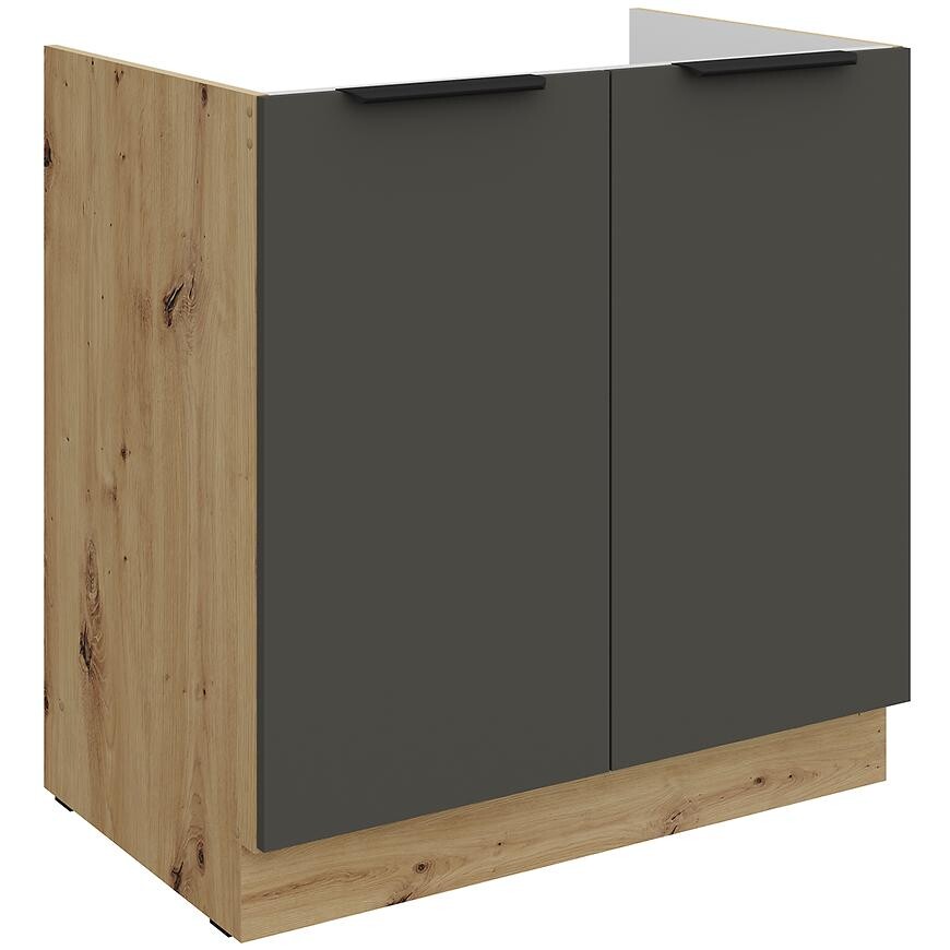 Kuchyňská skříňka Aria GR/AR Anti Fingerprint 80zl 2f Bb