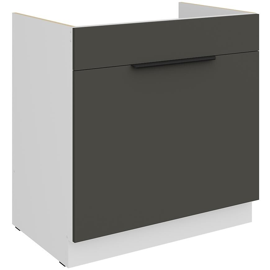 Kuchyňská skříňka Aria GR/WH Anti Fingerprint 80zl 1s Bb