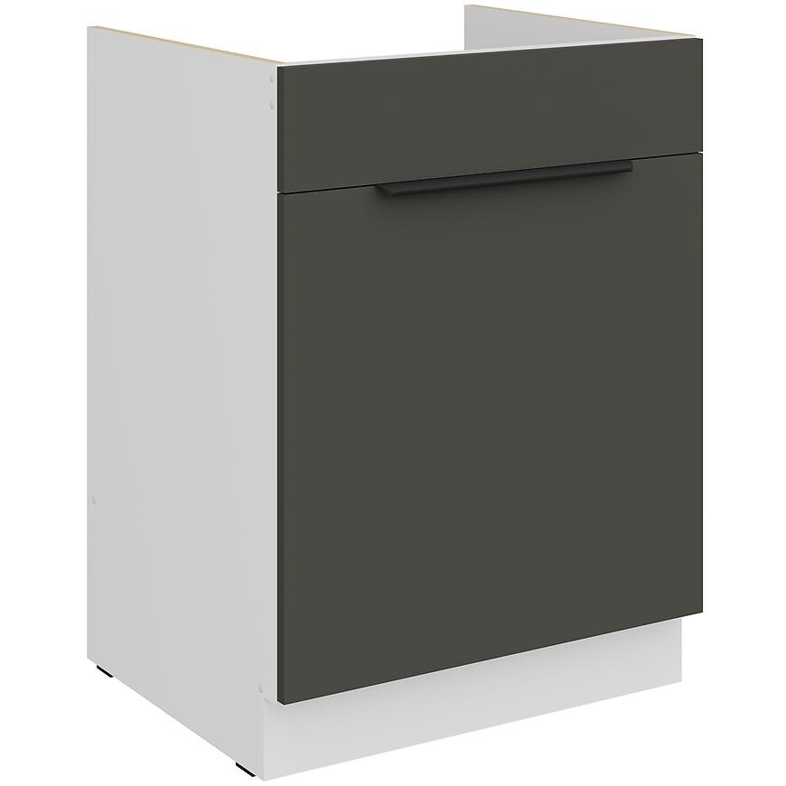 Kuchyňská skříňka Aria GR/WH Anti Fingerprint 60zl 1s Bb