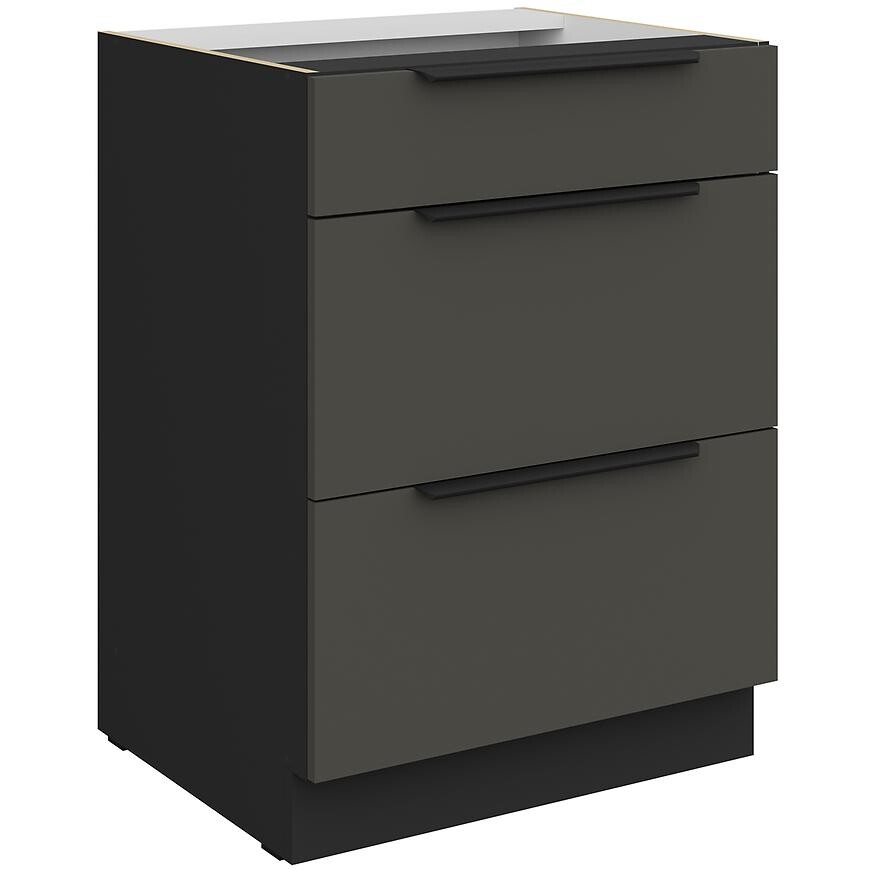 Kuchyňská skříňka Aria GR/BL Anti Fingerprint 60d 3s Bb