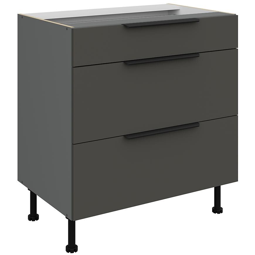 Kuchyňská skříňka Aria GR/ANT Anti Fingerprint 80d 3s Bb