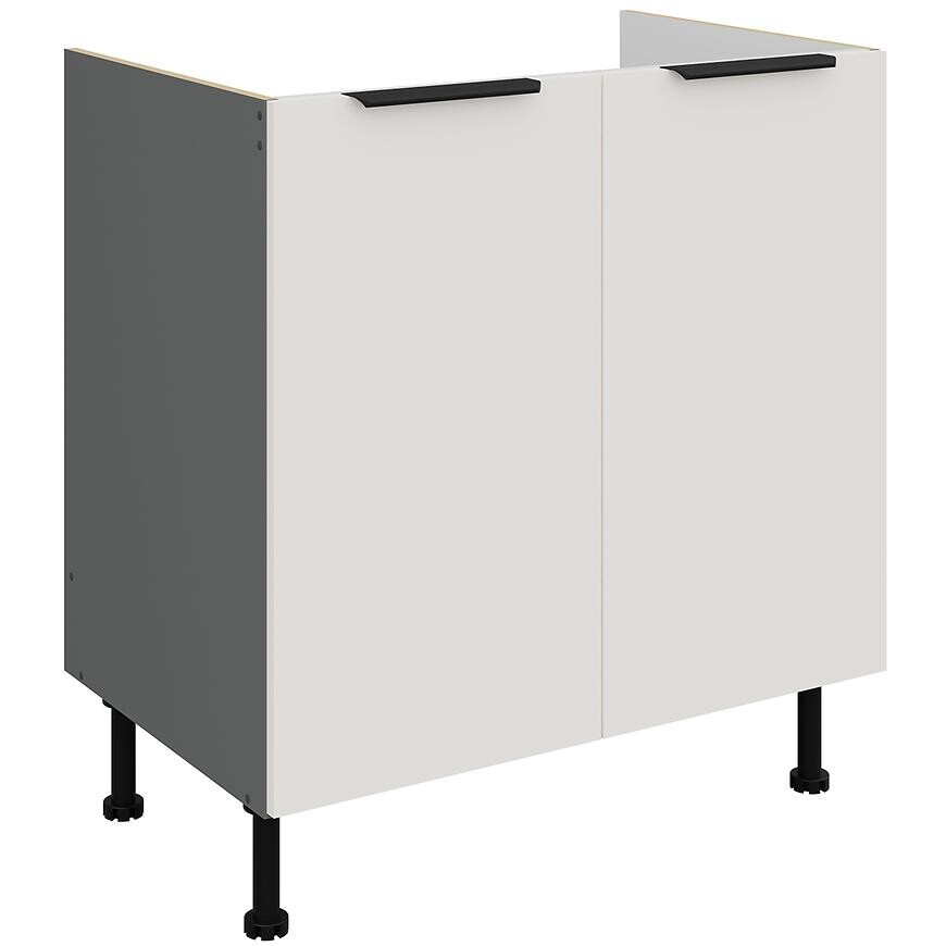 Kuchyňská skříňka Aria WH/ANT Anti Fingerprint 80zl 2f Bb