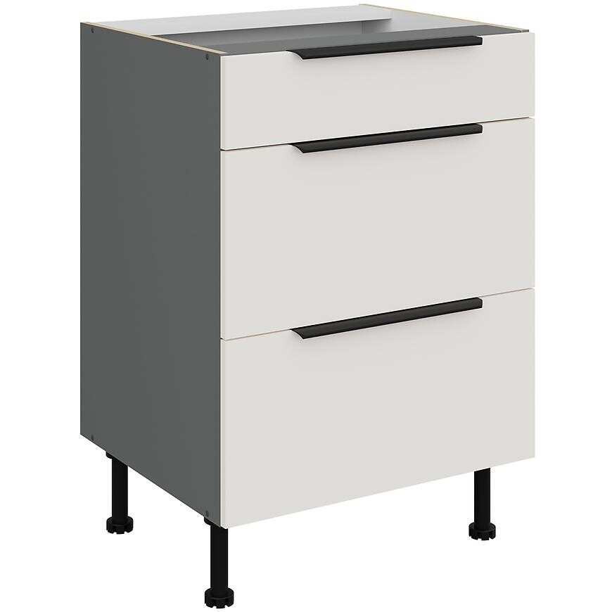 Kuchyňská skříňka Aria WH/ANT Anti Fingerprint 60d 3s Bb