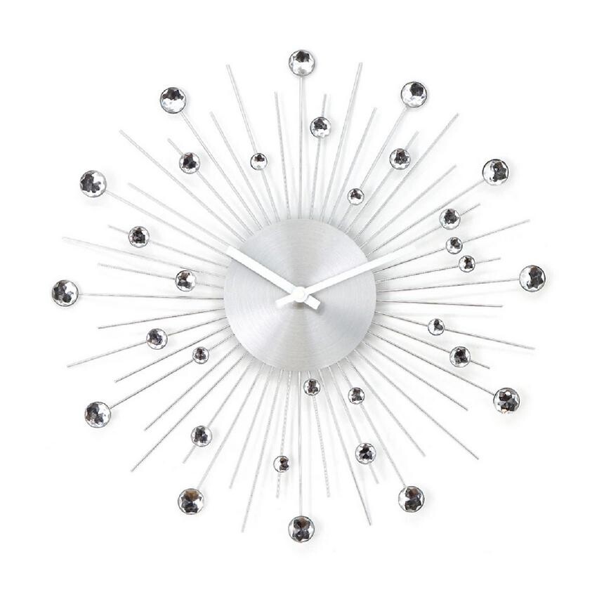 Nástěnné hodiny gh2317 50x4cm diamond silver