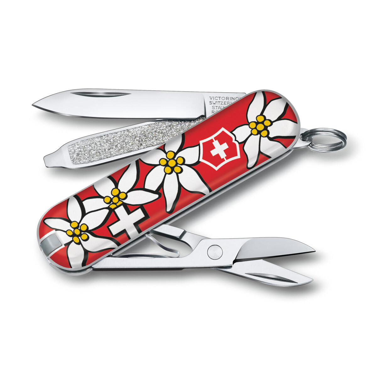 Nůž zavírací Victorinox Classic SD Icon Edelweiss - červený-bílý