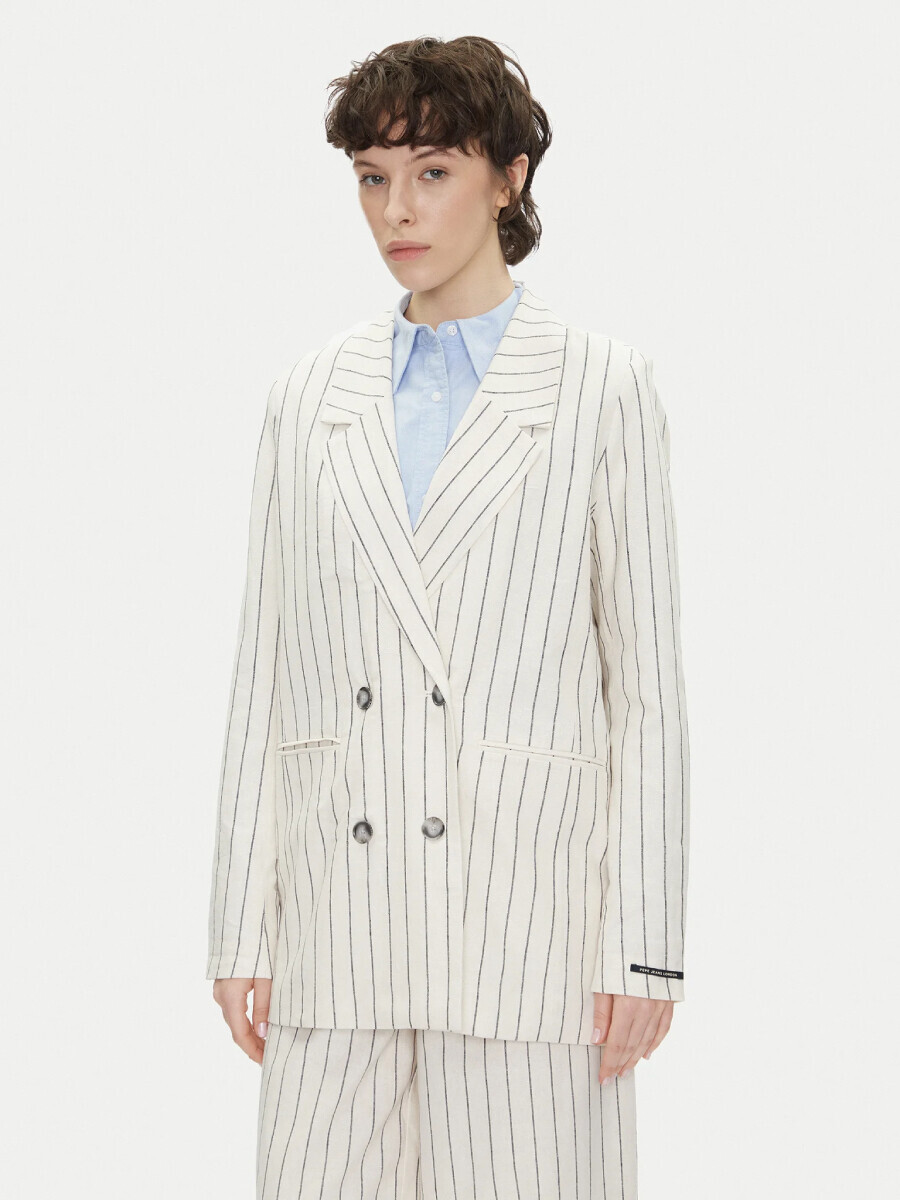 Pepe Jeans dámské pruhované sako PL402589808 M