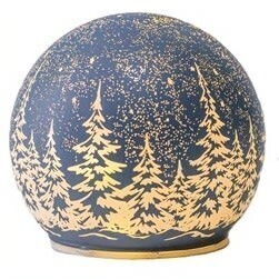 Reas Pack Skleněná svítící koule s časovačem - 10 cm - červená - CH2502-C