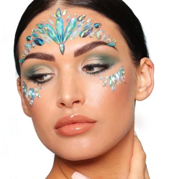 Samolepicí kamínky na obličej - Mermaid