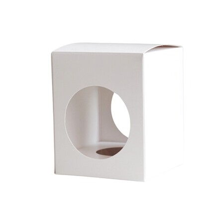 Bílá dárková krabička na ozdobu 8 cm – bez potisku