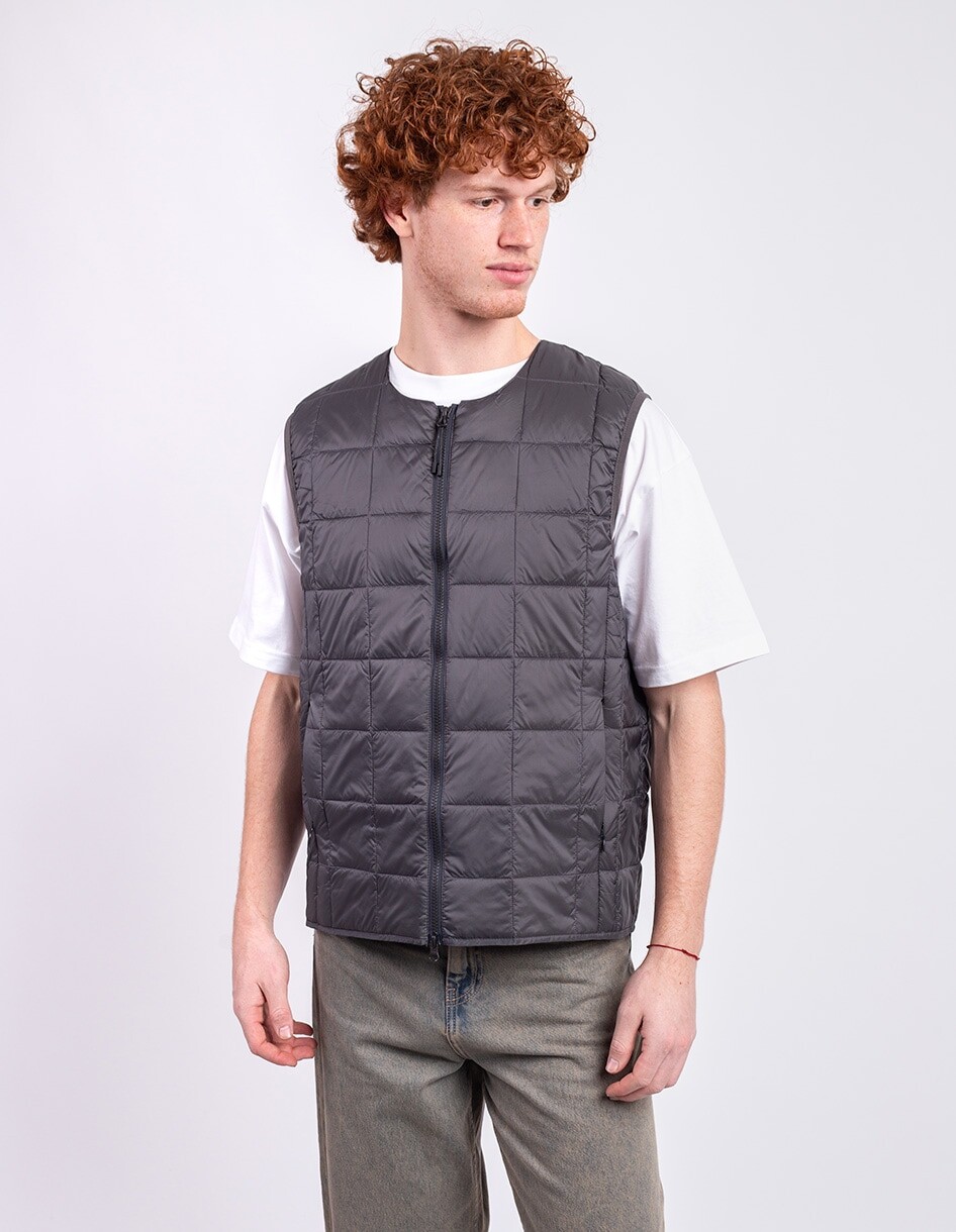 Taion Crew Neck Zip Down Vest D.CHARCOAL XS