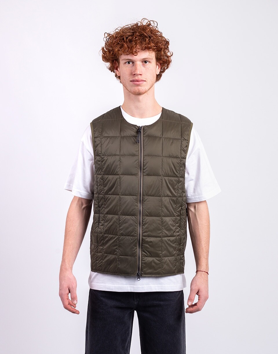 Taion Crew Neck Zip Down Vest D.OLIVE XS
