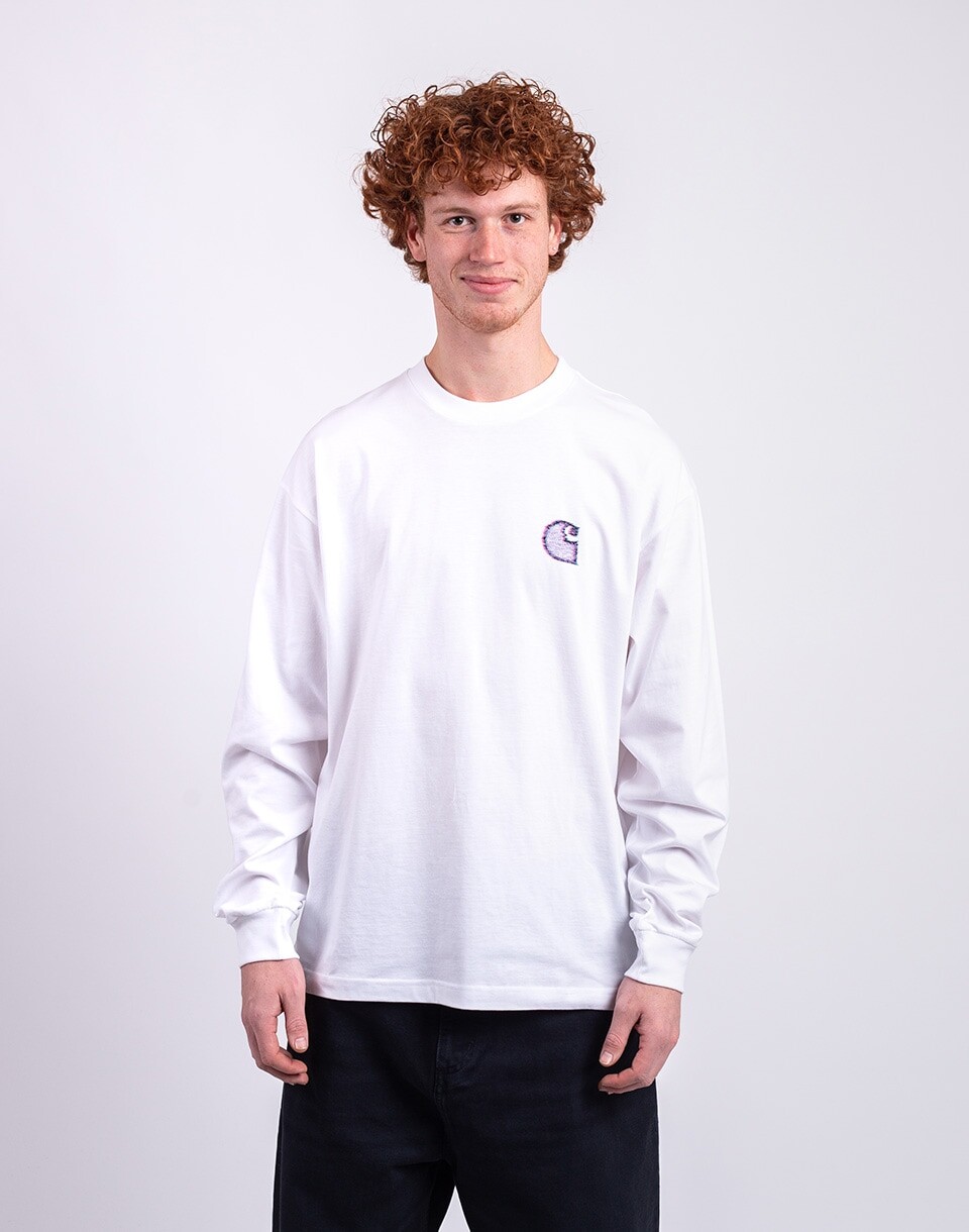 Carhartt WIP L/S Mind Your Head T-Shirt White M