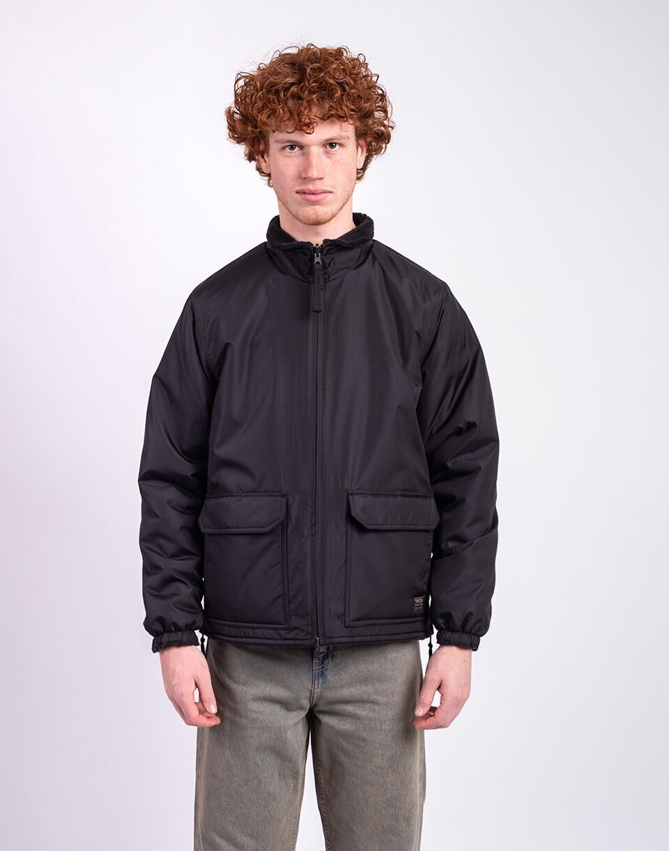 Taion Non Down Military Reversible Boa Hi Neck Jacket BLACK×BLACK XS