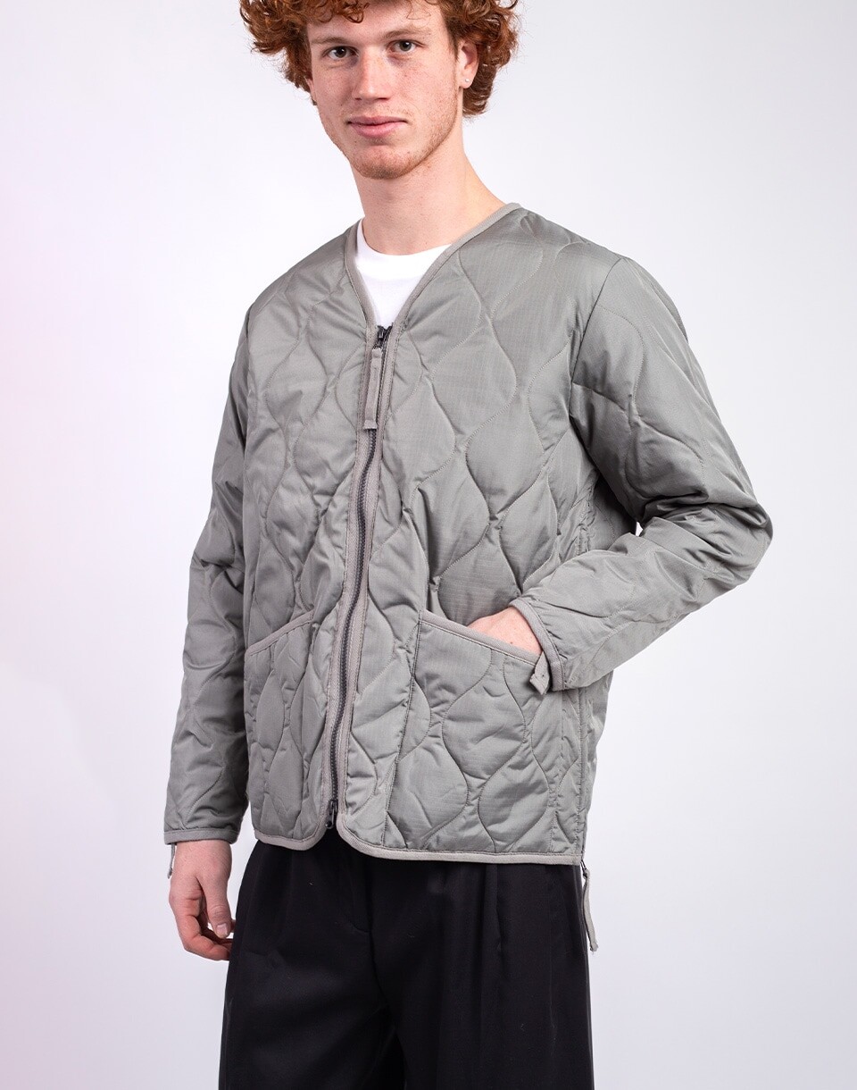 Taion Unisex Military W-Zip V-Neck Down Jacket D.SAGE GREEN S