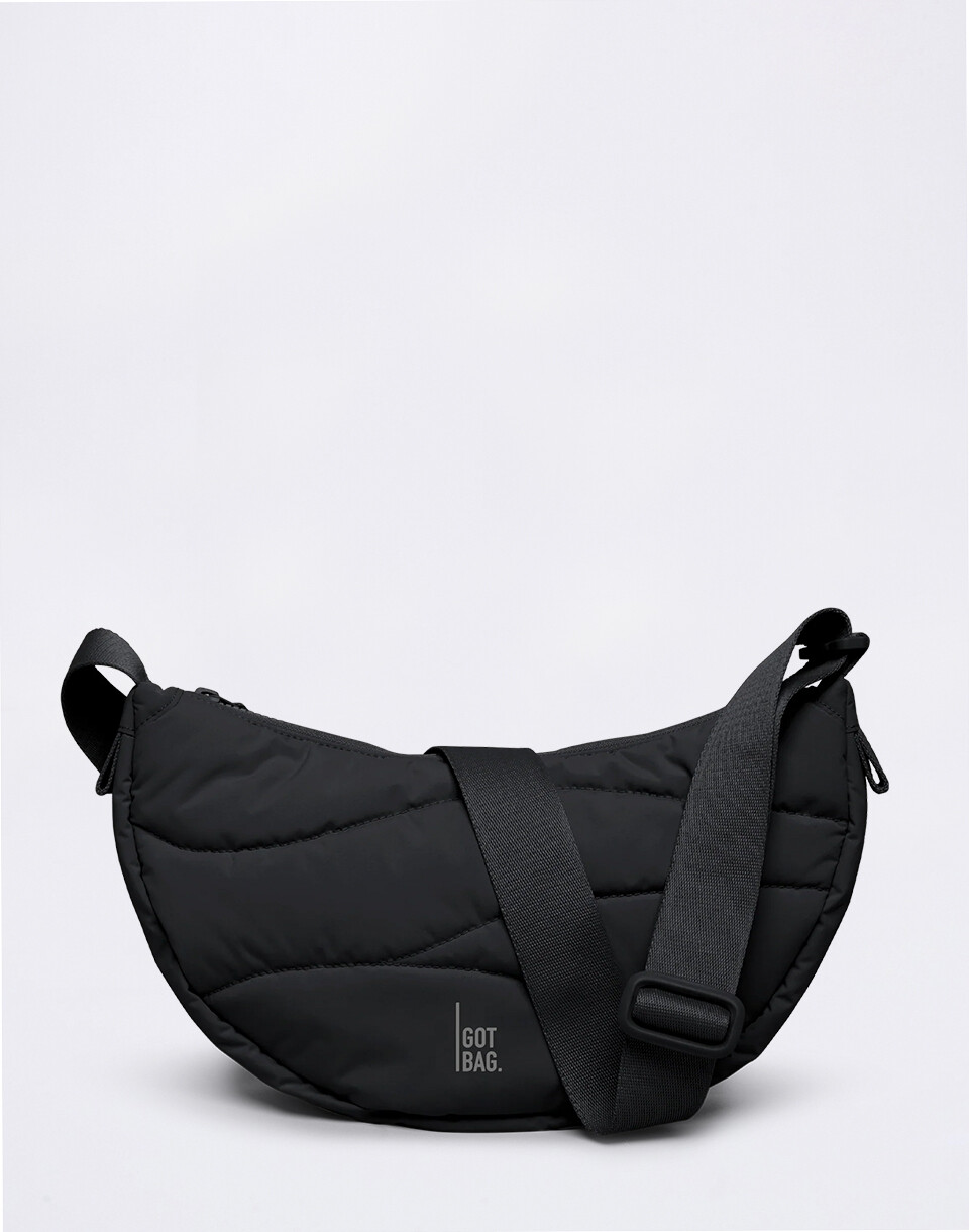 Got Bag Wavy Puffer Moon Bag black