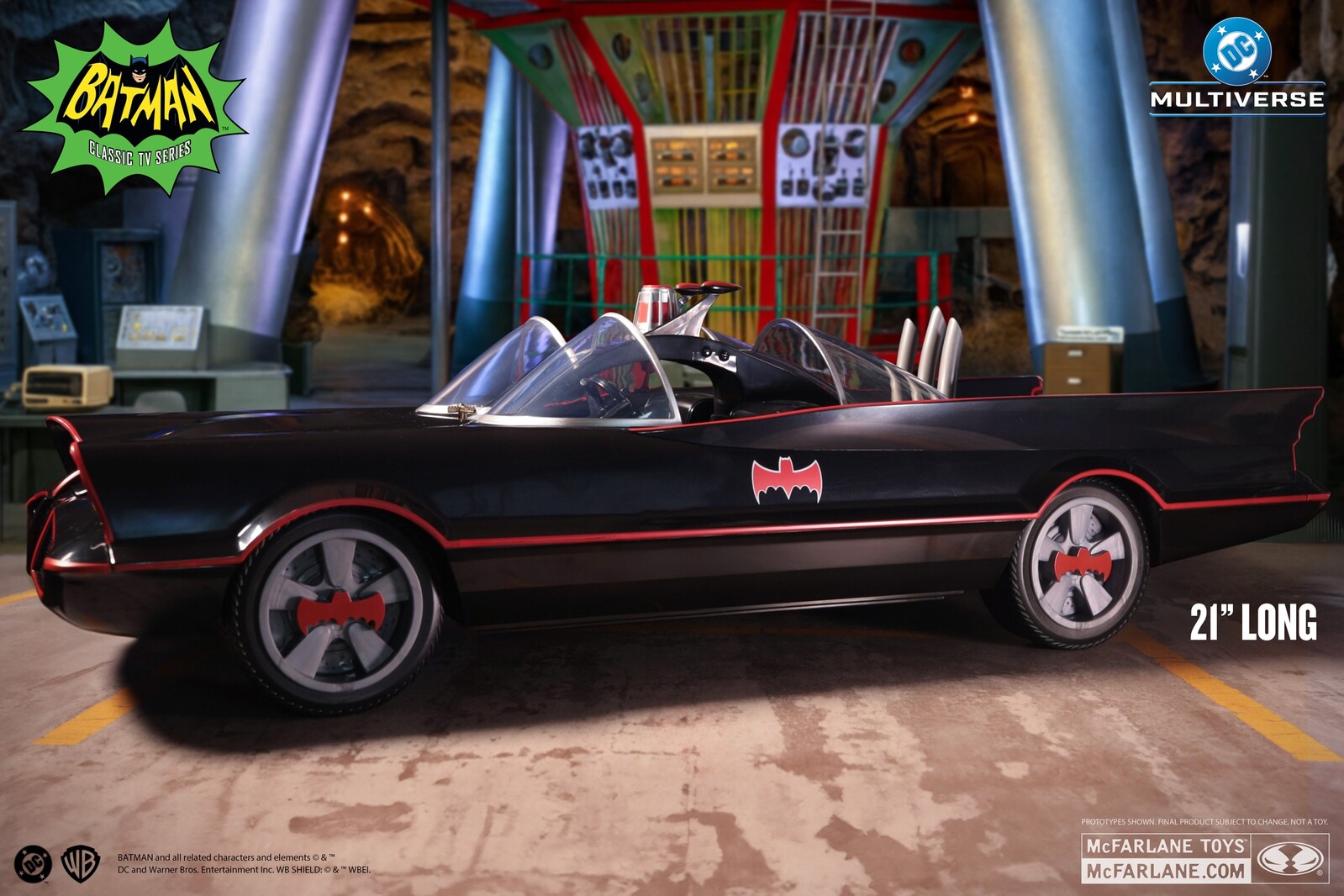 McFarlane | Batman (1966) - sběratelský model Batmobil (DC Multiverse) 53 cm