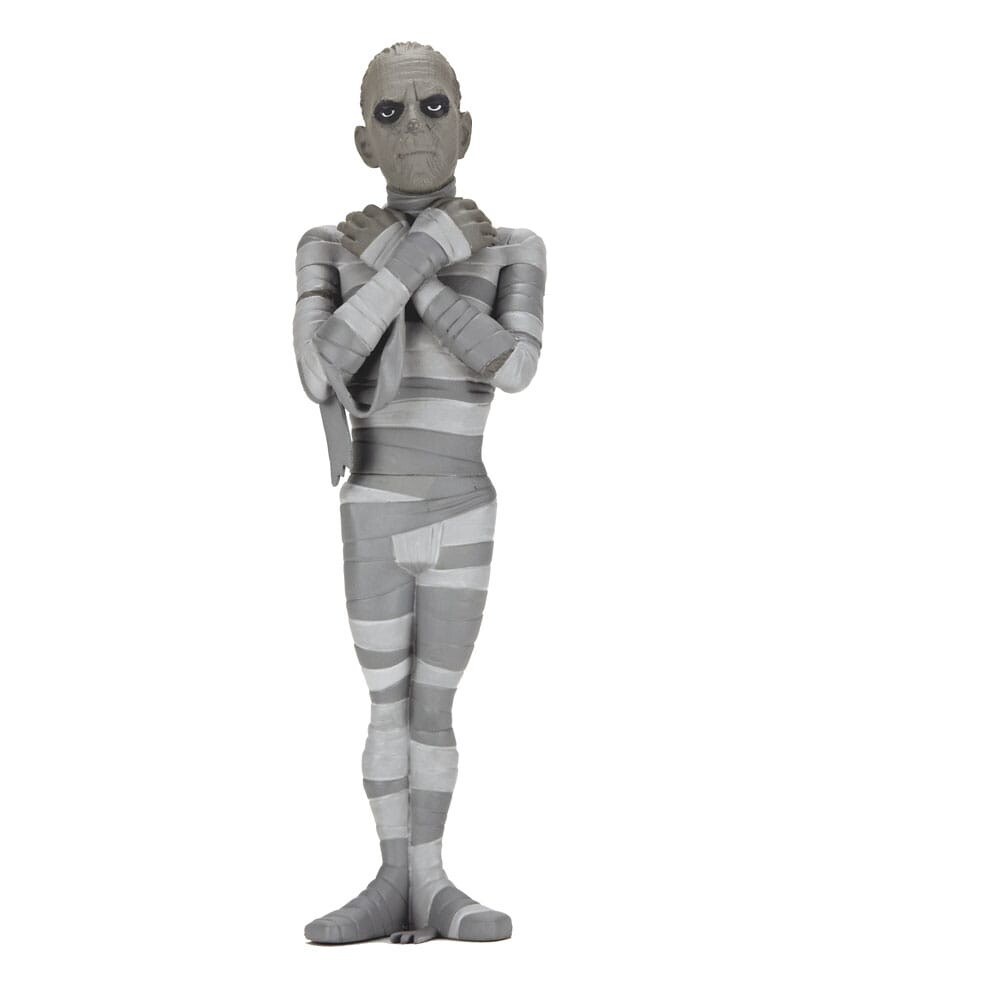 NECA | Universal Monsters - sběratelská figurka Toony Terrors Mummy (B&W Silver Screen Edition) 15 cm