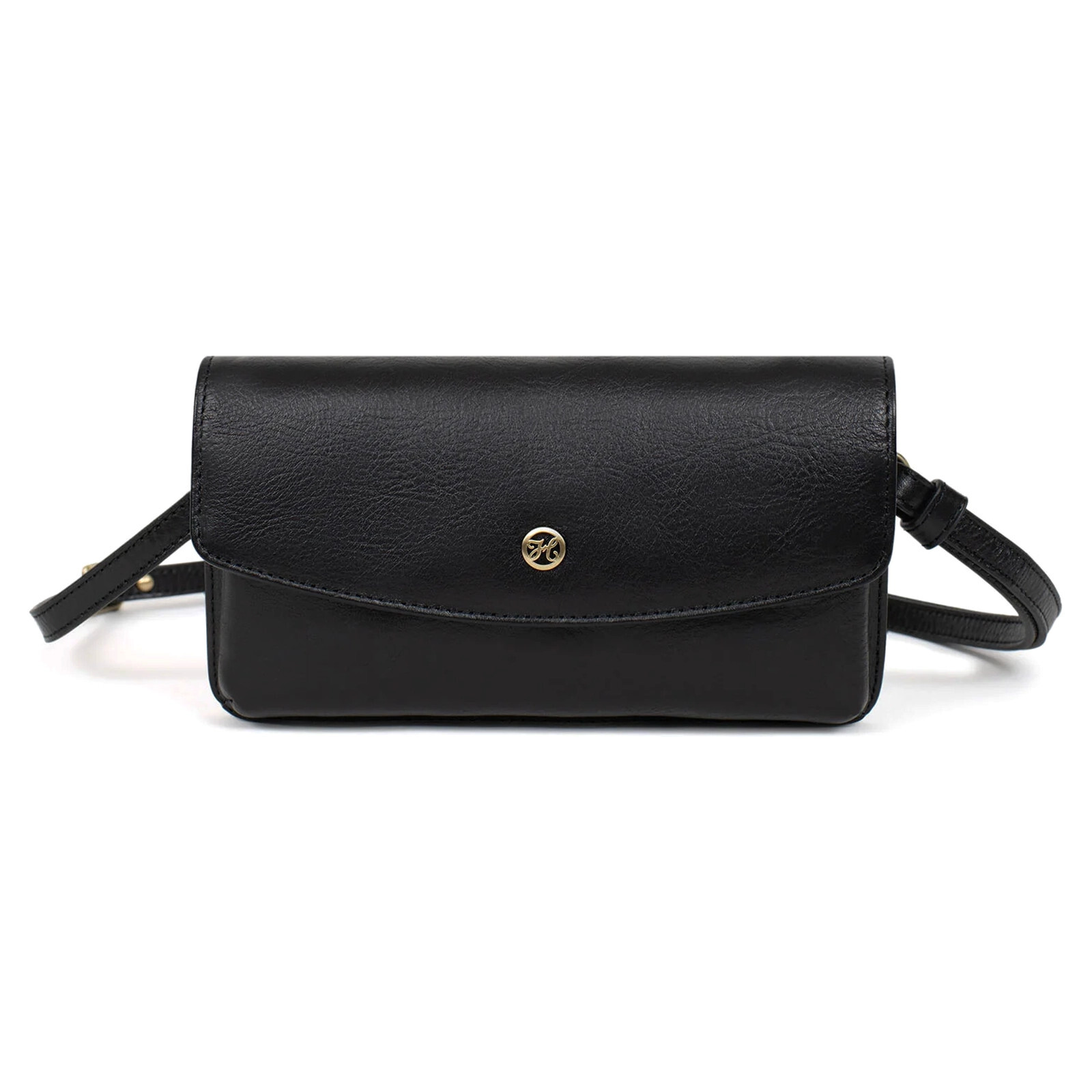 Dámská kožená kabelka na mobil a doklady Hexagona Anee - černá