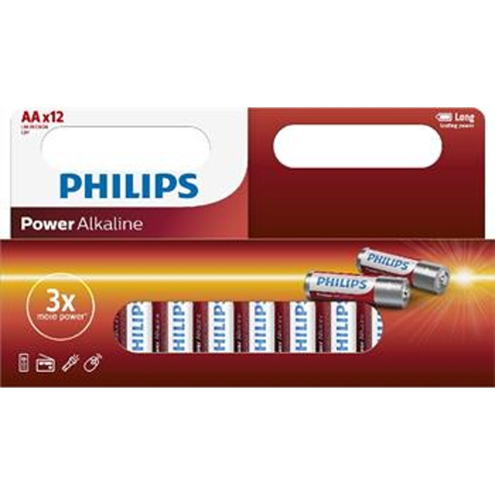 PHILIPS LR6P12W/10 tužkové baterie 12 kusů, poškozený obal