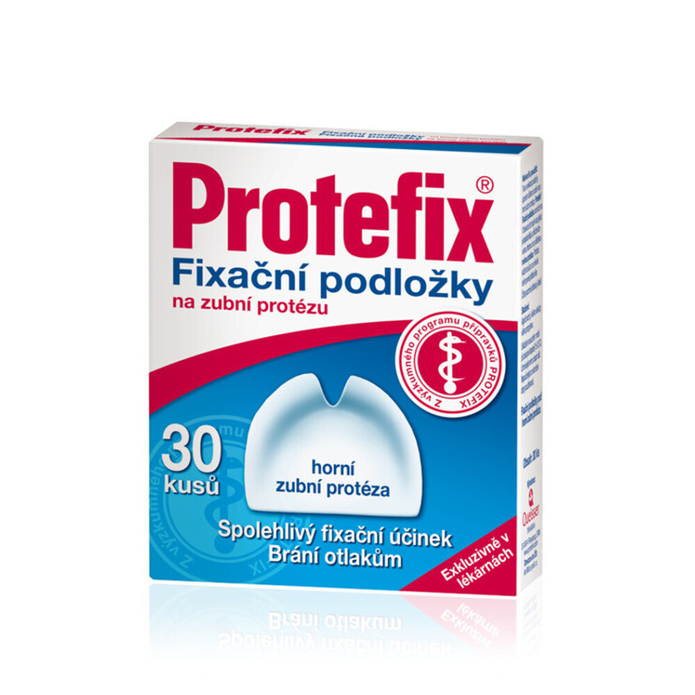 Protefix Fixační podložky - horní zubní protéza 30ks, poškozený obal