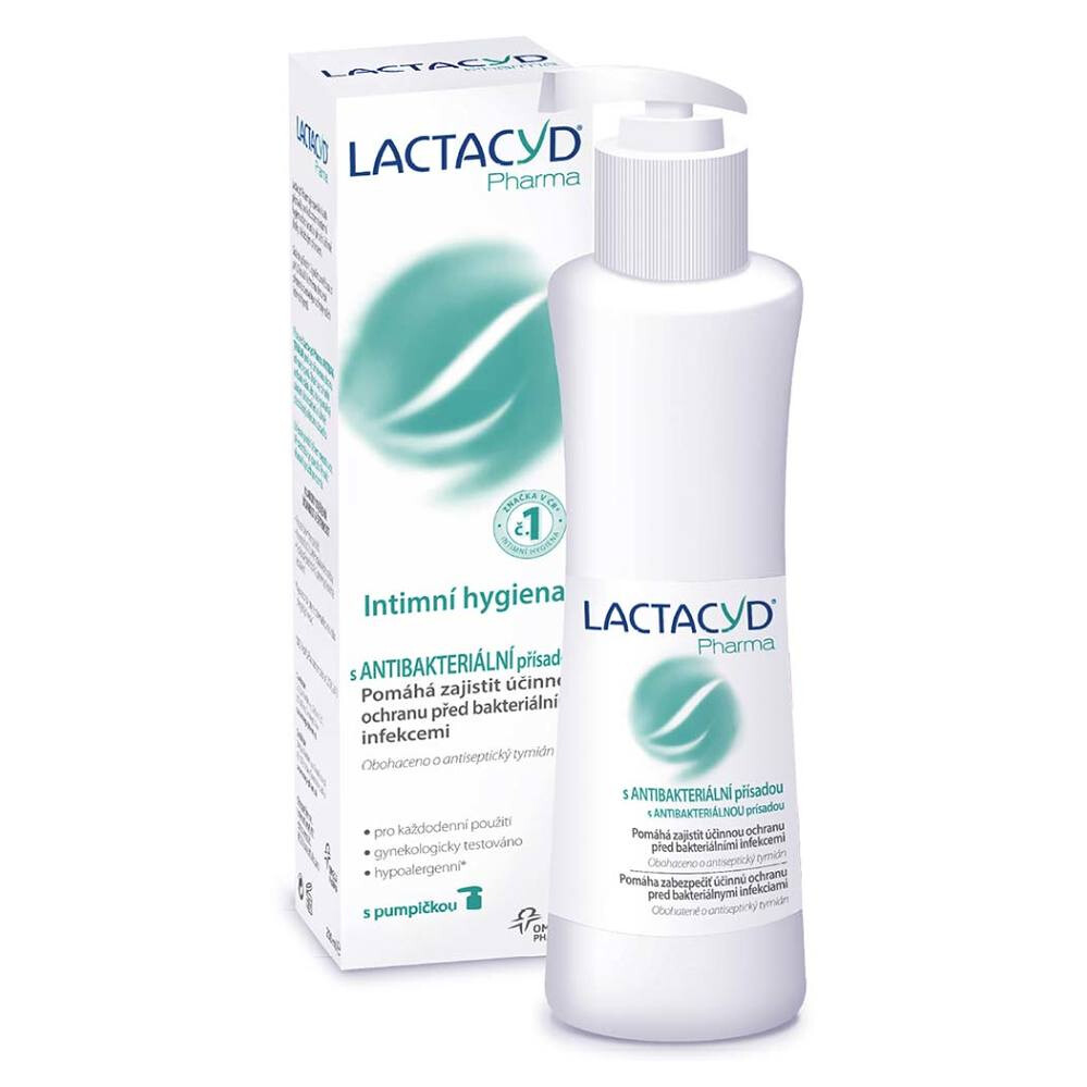 LACTACYD Pharma Intimní mycí emulze Antibakteriální 250 ml, poškozený obal