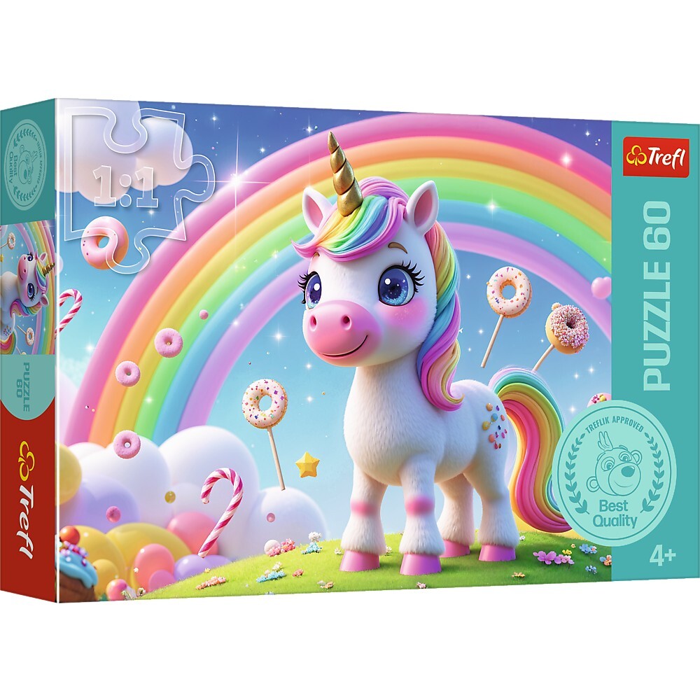 Trefl Puzzle 60 Jednorožec Candy's world