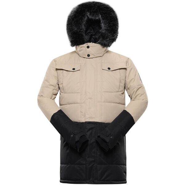 ALPINE PRO EGYP Pánská zimní bunda, béžová, velikost