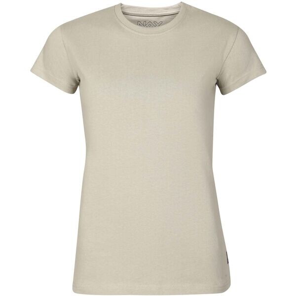NAX DOLLA Dámské bavlněné triko, béžová, velikost