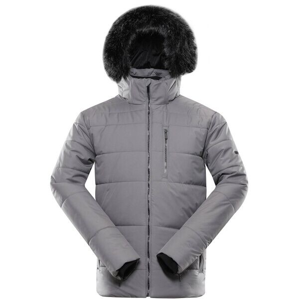 ALPINE PRO LODER Pánská zimní bunda, šedá, velikost