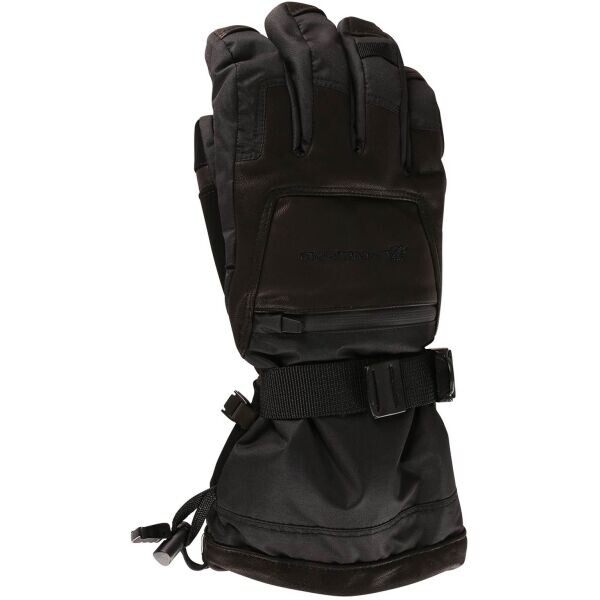 ALPINE PRO REFON Pánské lyžařské rukavice, černá, velikost