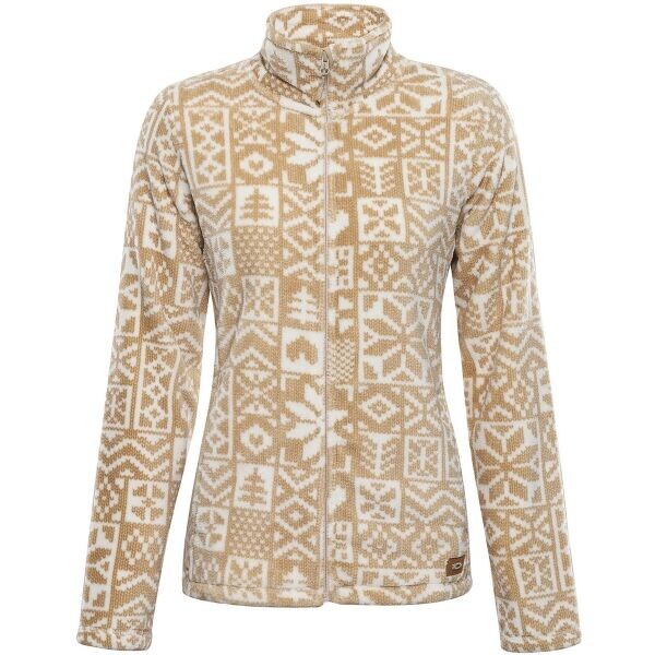 ALPINE PRO EFLINA Dámská fleecová mikina, hnědá, velikost