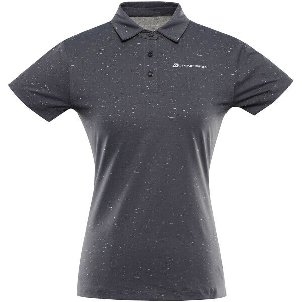 ALPINE PRO COOWELA Dámské triko s límečkem, tmavě šedá, velikost