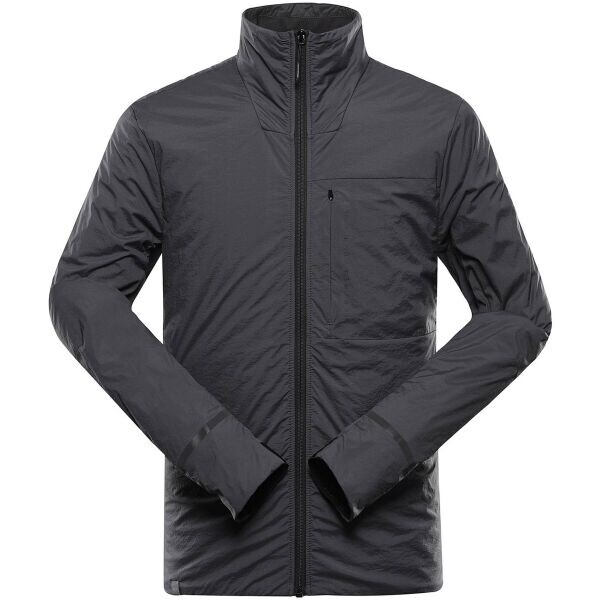 ALPINE PRO NOKED Pánská zateplená bunda, tmavě šedá, velikost