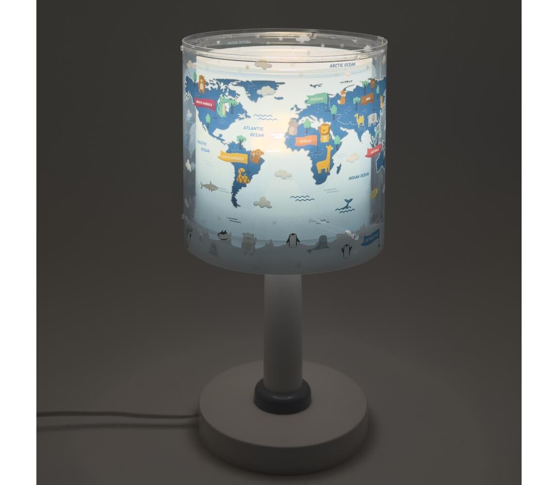 Dalber 40671 - LED Dětská lampička WORLD 1xG4/4W/230V modrá 40671