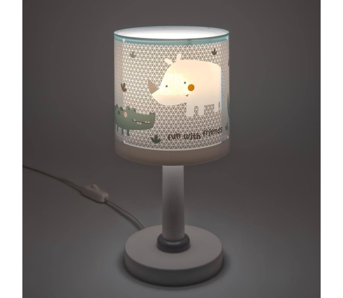 Dalber 60621N - LED Dětská lampička RHINO&CROCO 1xG4/4W/230V šedá 60621N