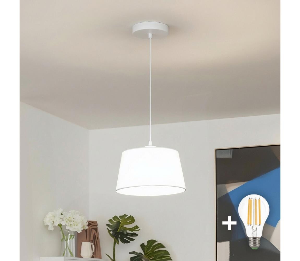 Brilagi - LED Lustr na lanku CERIA 1xE27/40W/230V pr. 25 cm bílá EG300171+EG781032
