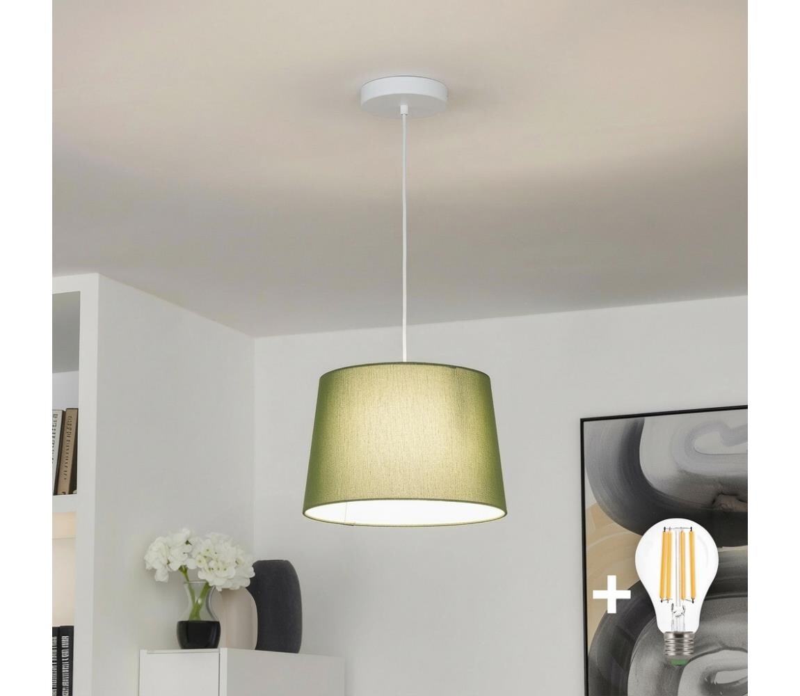 Brilagi - LED Lustr na lanku CERIA 1xE27/40W/230V pr. 30 cm zelená EG300171+EG781039