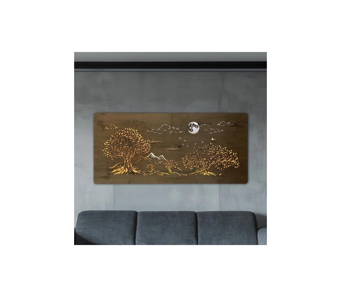 Li-Go 5478/DUB2 - LED Stmívatelná nástěnná dekorace LED/24W/230V 130x60 cm dub 5478/DUB2