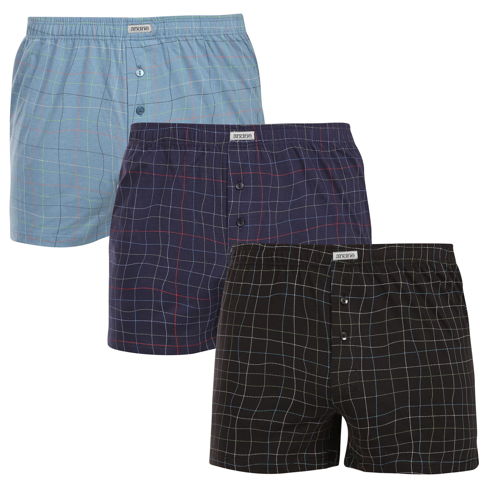 3PACK pánské trenky Andrie vícebarevné (PS 5857C) XL, trenýrky